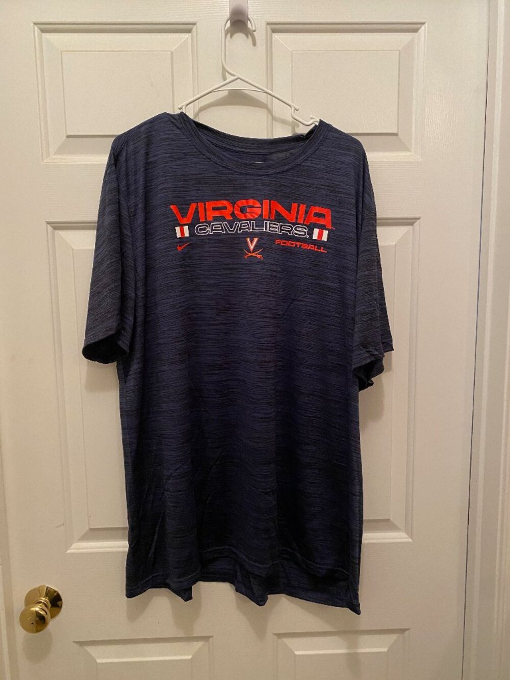 Virginia UVA Cavaliers Football Team Issued Nike Blue Dri-Fit T-Shirt 3XL NWT